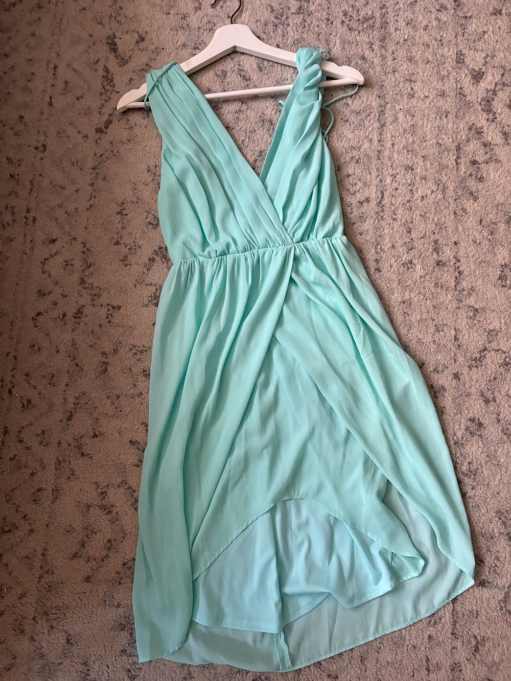 Women's Seafoam V-Neck Chiffon Wrap Dress